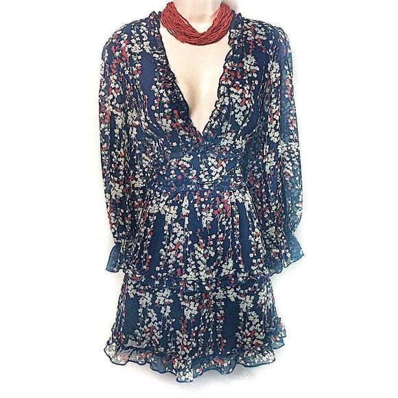 NWOT Ditsy Floral Backless Minidress Sz M - Picture 1 of 10
